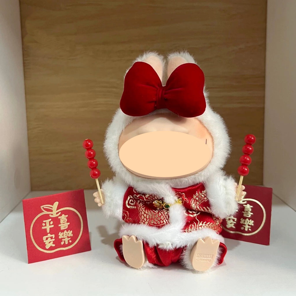 Clothes for labubu（No doll）17cm-Chinese New Year Red Series Clothes