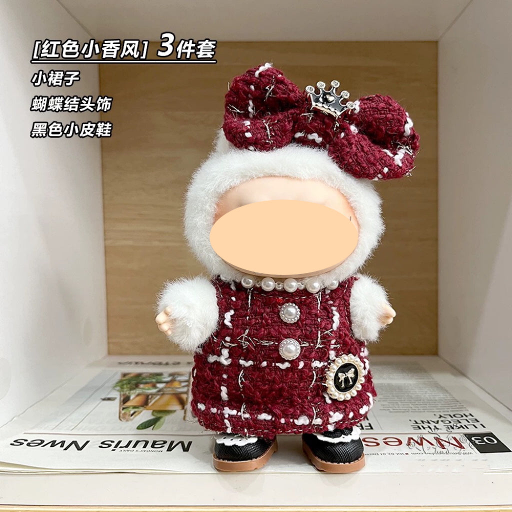 Clothes for labubu（No doll）17cm-Chinese New Year Red Series Clothes